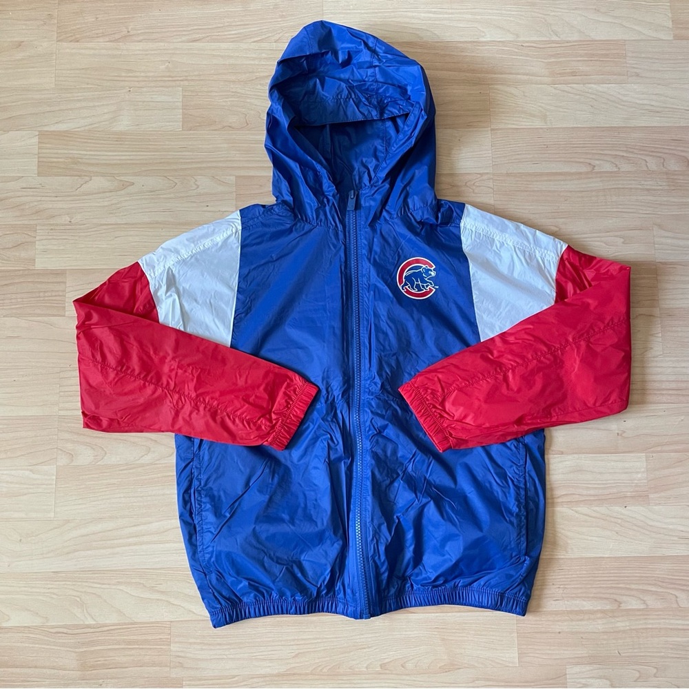 Chicago Cubs Hooded Windbreaker Jacket Youth Size